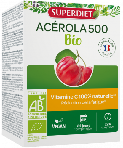Acerola 500 Organic – 24 tabliet
